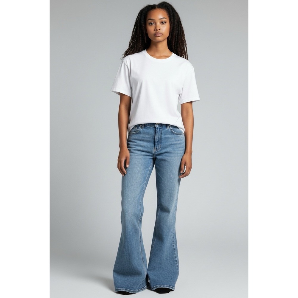 Judy Blue Jeans Women's 5/27 Light Wash High Rise Super Flare Bell Bottom